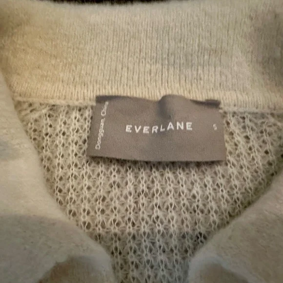 New Everlane The Alpaca Waffle-Stitch Polo | Snow (Ivory) | Size M - Picture 7 of 8